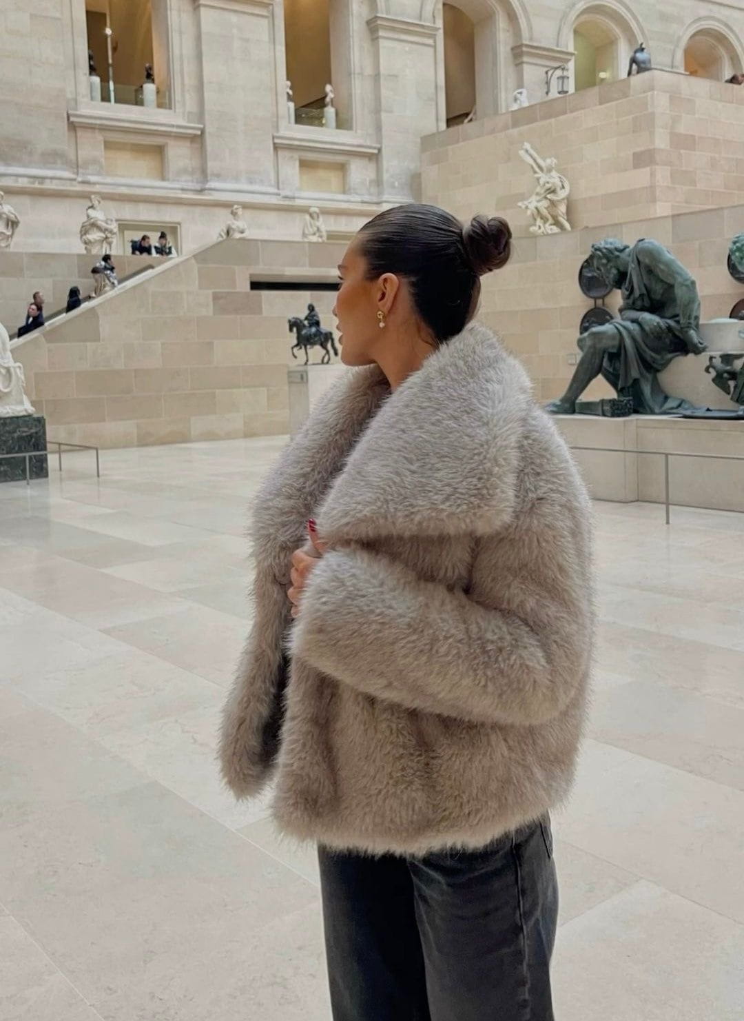 Lavinque Jacket Veste Courte en Fausse Fourrure | Élégance | Douce et Tendance