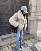 Lavinque Jacket Veste Courte en Fausse Fourrure | Élégance | Douce et Tendance