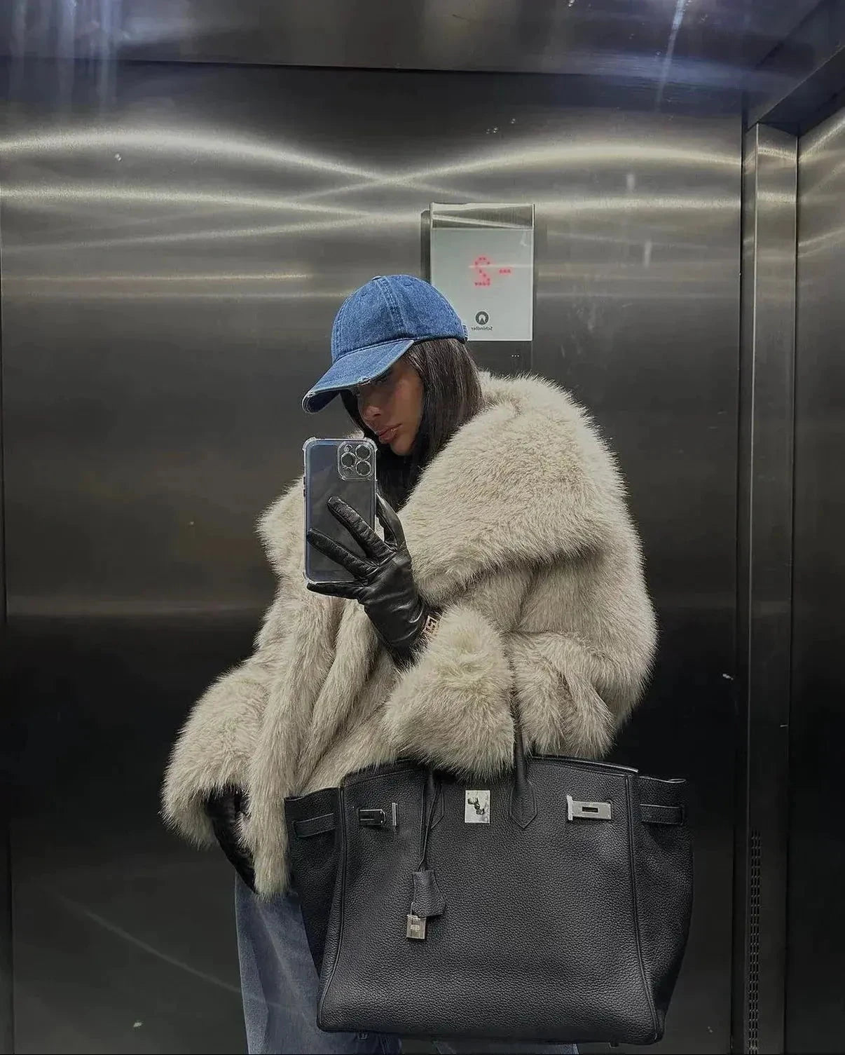 Lavinque Jacket Veste Courte en Fausse Fourrure | Élégance | Douce et Tendance