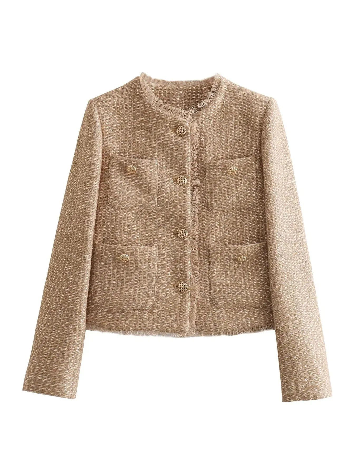 Lavinque Jacket Veste Courte en Tweed | Chic & Intemporelle | Élégance Parisienne