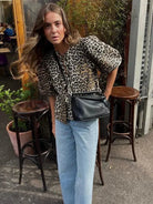 Lavinque Jacket Veste Courte Léopard | Manches Bouffantes | Chic et Tendance