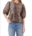 Lavinque Jacket Veste Courte Léopard | Manches Bouffantes | Chic et Tendance