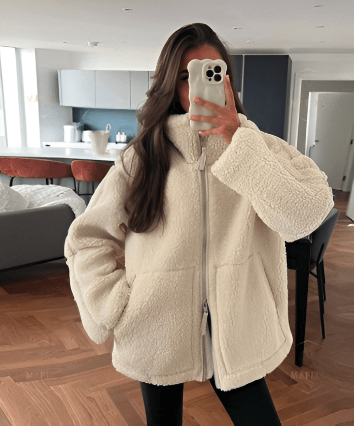 Lavinque Jacket Veste Effet Mouton | Oversize & Ultra-Chaude | Look Cocooning