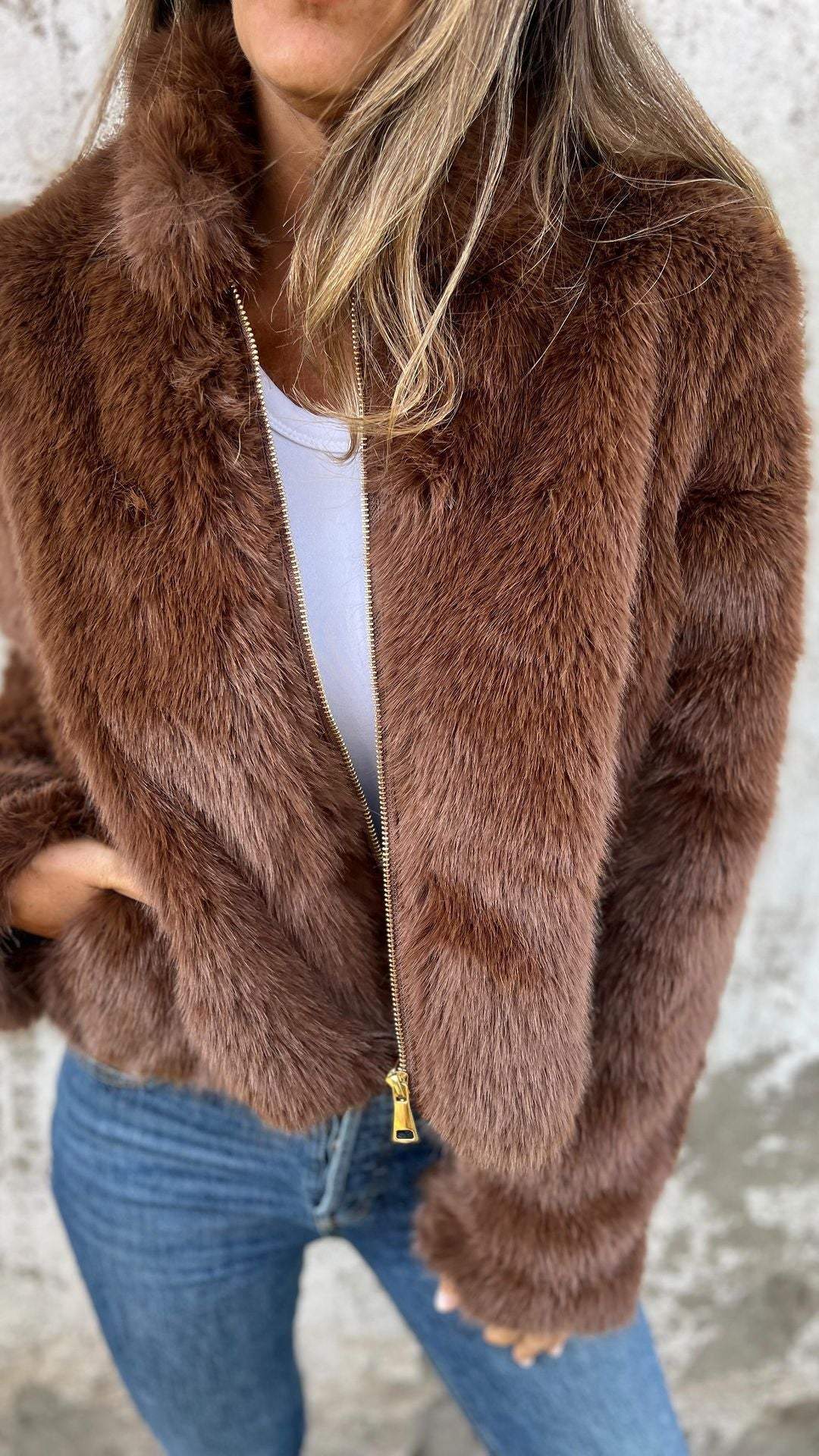 Lavinque Jacket Veste en Fausse Fourrure | Luxe | Douce et Élégante
