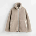 Lavinque Jacket Veste Femme | Effet Mouton & Oversize | Chaleur et Style Décontracté