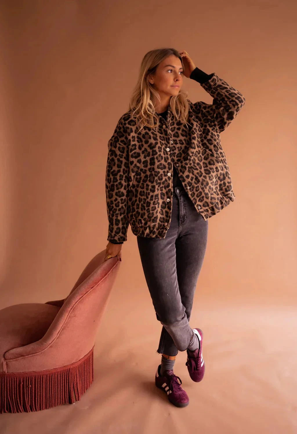 Lavinque Jacket Veste Femme | Imprimé Léopard | Chaude et Tendance