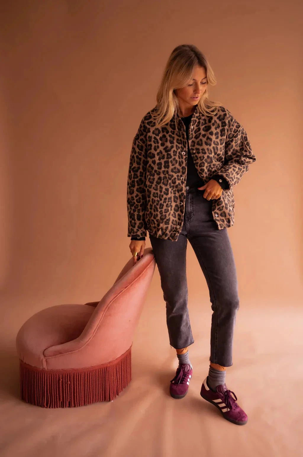 Lavinque Jacket Veste Femme | Imprimé Léopard | Chaude et Tendance