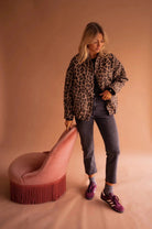 Lavinque Jacket Veste Femme | Imprimé Léopard | Chaude et Tendance