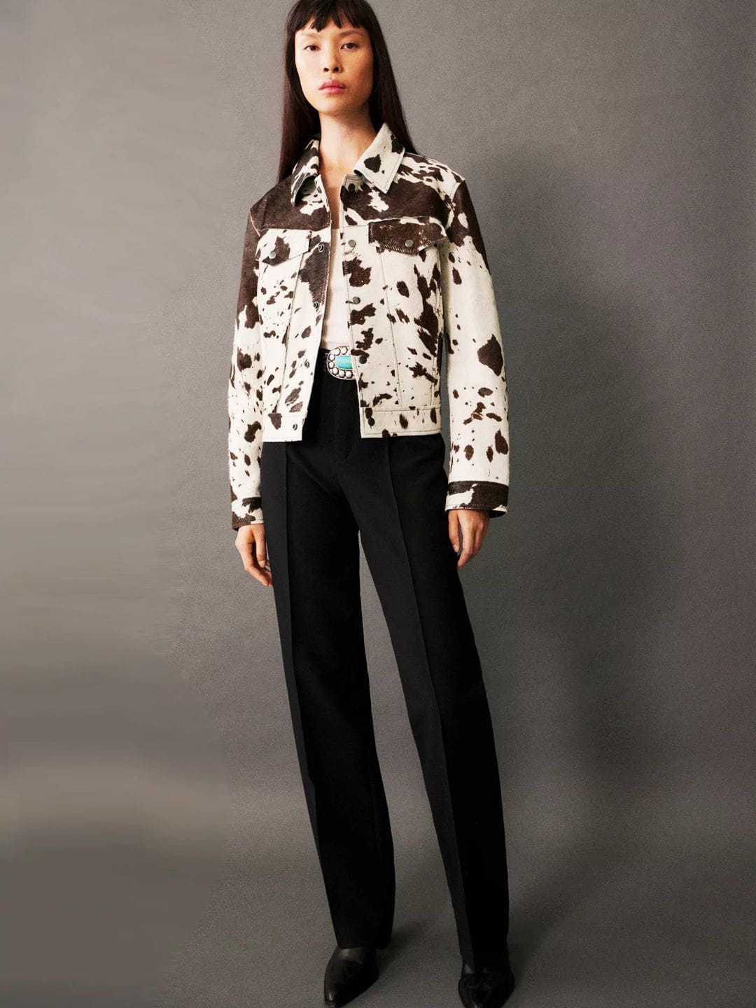 Lavinque Jacket Veste Motif Vache | Audacieuse | Tendance et Originale