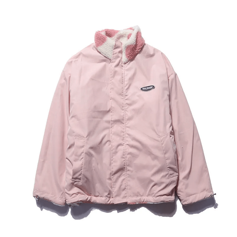 Lavinque Jacket Veste Réversible en Fausse Fourrure | Douce & Tendance | Style Girly
