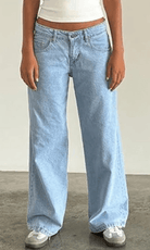 Lavinque Jeans Bleu denim / XS Jean Large Taille Haute | Confort | Style Rétro et Moderne