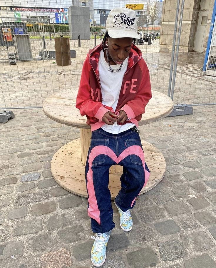 Lavinque Jeans Jean Baggy Bicolore | Streetwear | Original et Audacieux