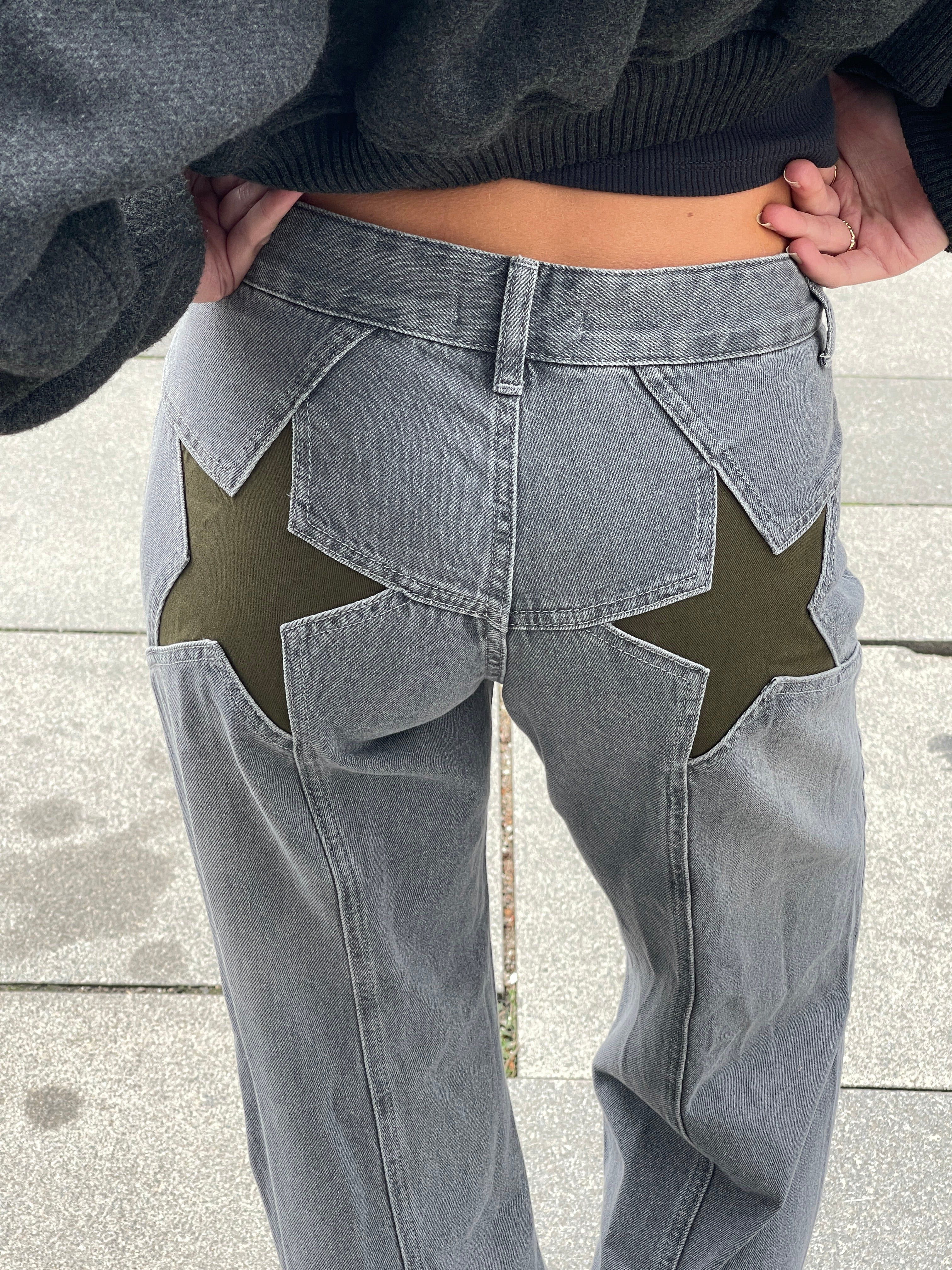 Lavinque jeans Jean Baggy Étoilé | Taille Haute | Streetwear et Original