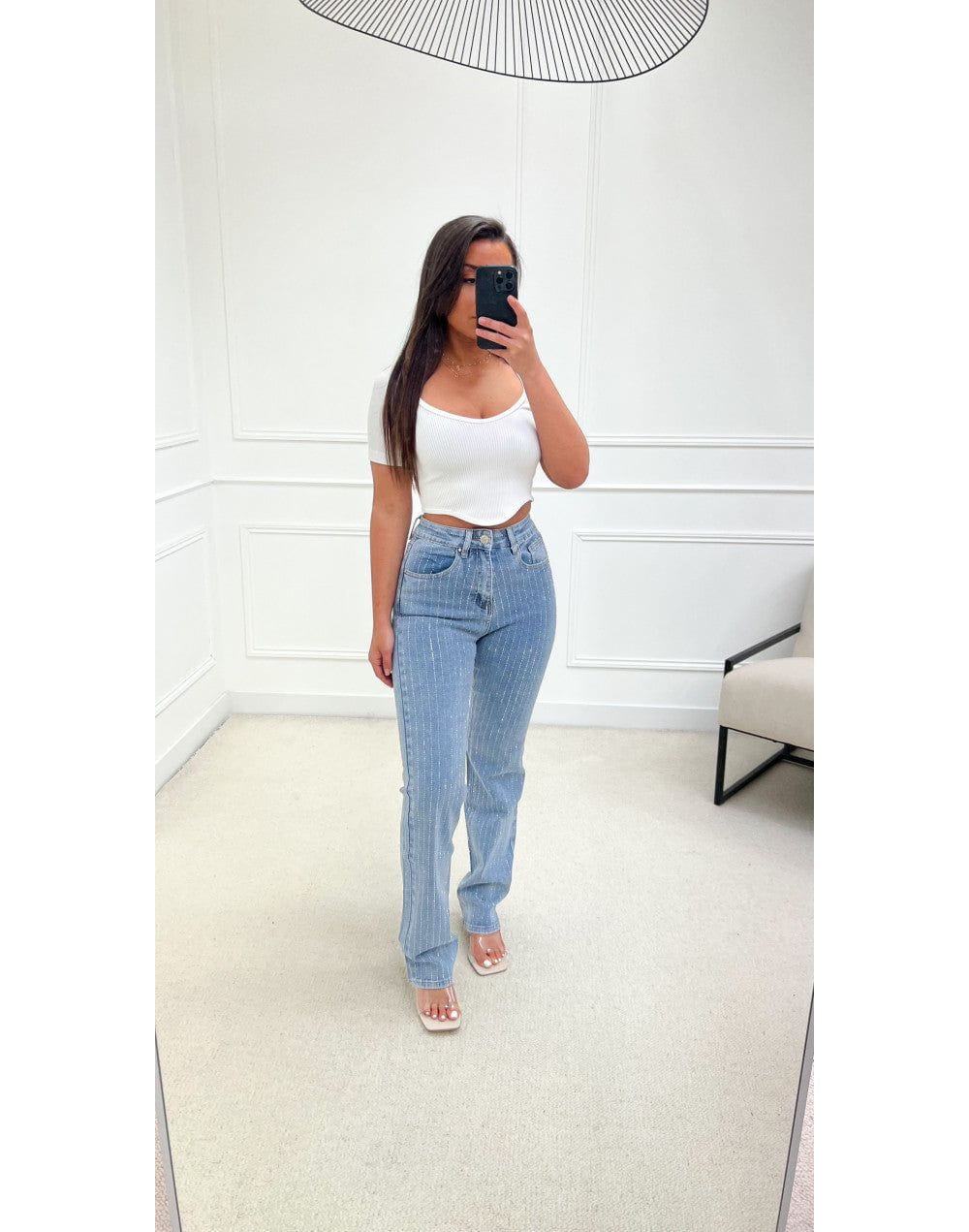 Lavinque Jeans Jean Droit Taille Haute | Coupe Classique | Intemporel et Polyvalent