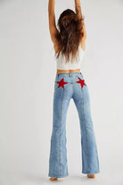 Lavinque jeans Jean Évasé Bleu Clair | Détail Étoiles | Vintage et Fun