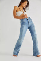 Lavinque jeans Jean Évasé Bleu Clair | Détail Étoiles | Vintage et Fun