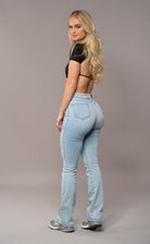 Lavinque jeans Jean Femme | Taille Haute & Coupe Évasée | Look Moderne