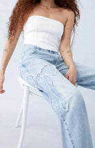 Lavinque Jeans Jean Large Délavé | Taille Haute | Streetwear et Tendance