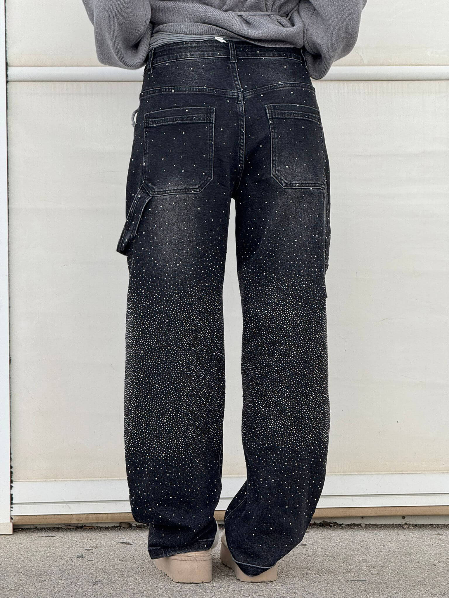 Lavinque Jeans Jean Large Effet Pailleté | Tendance et Confort | Style Streetwear
