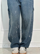 Lavinque Jeans Jean Large Effet Pailleté | Tendance et Confort | Style Streetwear
