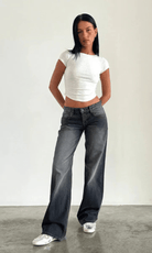 Lavinque Jeans Jean Large Taille Haute | Confort | Style Rétro et Moderne