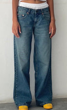 Lavinque Jeans Jean Large Taille Haute | Confort | Style Rétro et Moderne