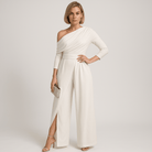 Lavinque Jumpsuit Blanc / S Combinaison Asymétrique Blanche | Fente Élégante | Moderne & Féminine