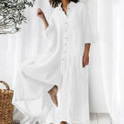 Lavinque Jumpsuit Blanc / S Robe Longue Femme | Lin | Élégante et Confortable