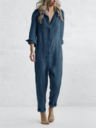 Lavinque Jumpsuit Bleu / S Combinaison Ample Femme | Casual et Confortable | Look Décontracté