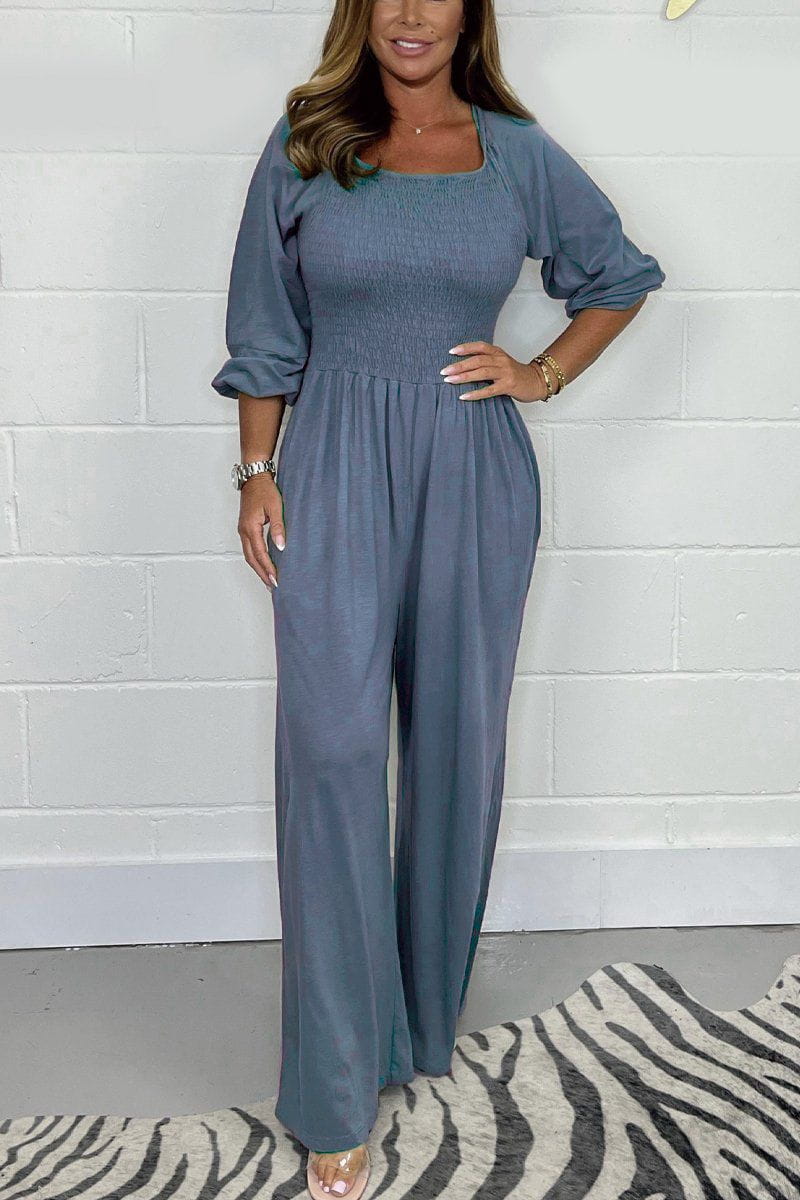 Lavinque Jumpsuit Bleu / S Combinaison Élégante | Manches Longues | Confort et Style