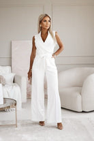 Lavinque Jumpsuit Combinaison élégante | Blanc | Chic et sophistiquée