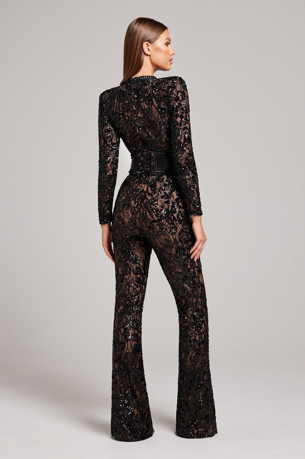 Lavinque Jumpsuit Combinaison en Dentelle Transparente | Élégance & Audace | Look Soirée Glamour