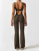 Lavinque Jumpsuit Combinaison Évasée Dos Nu | Gainante | Sportive et Élégante