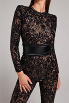Lavinque Jumpsuit Combinaison Pailletée Transparente | Évasée | Élégante et Glamour