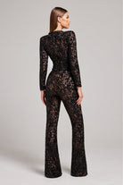 Lavinque Jumpsuit Combinaison Pailletée Transparente | Évasée | Élégante et Glamour