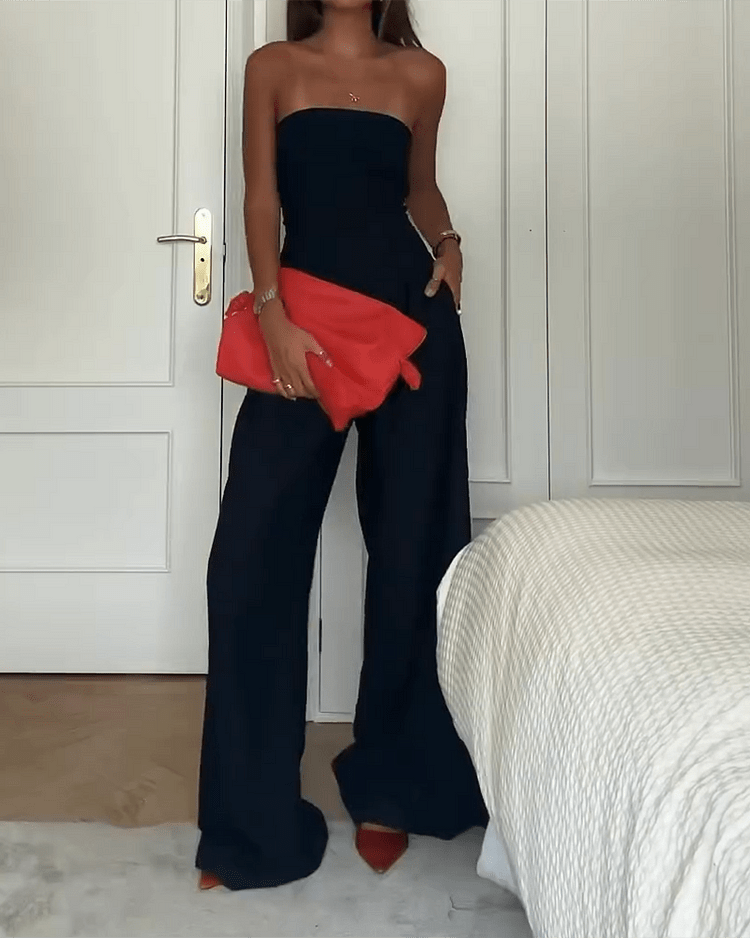 Lavinque Jumpsuit Combinaison Pantalon Bustier | Chic et Élégante | Tendance et Confort