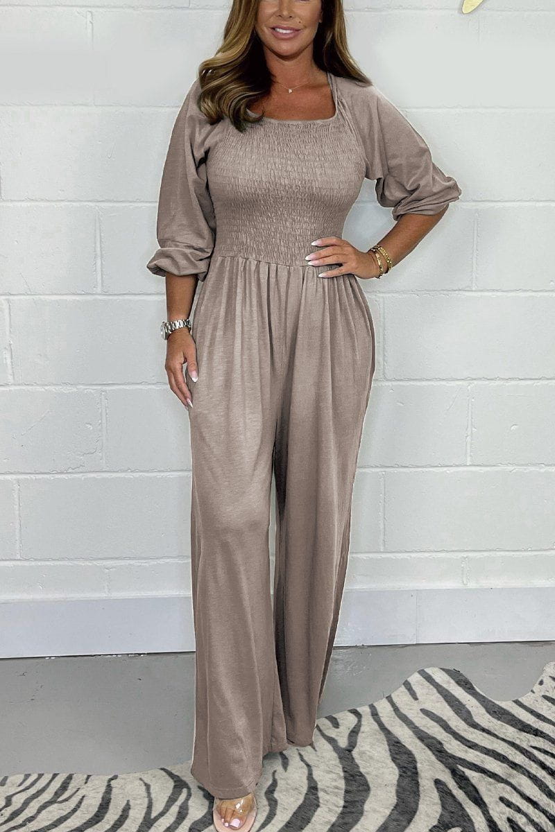 Lavinque Jumpsuit Gris / S Combinaison Élégante | Manches Longues | Confort et Style