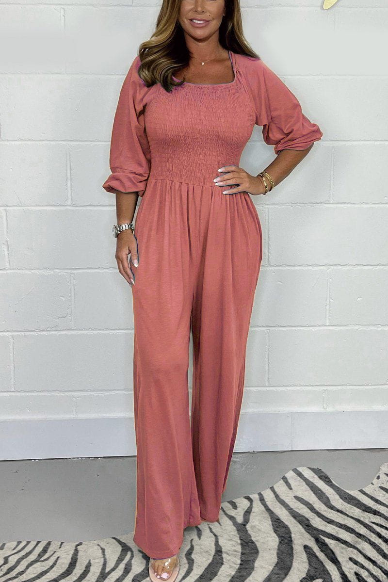 Lavinque Jumpsuit Rose / S Combinaison Élégante | Manches Longues | Confort et Style