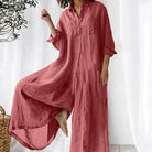 Lavinque Jumpsuit Rose / S Robe Longue Femme | Lin | Élégante et Confortable