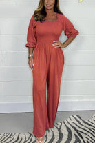 Lavinque Jumpsuit Rouge / S Combinaison Élégante | Manches Longues | Confort et Style