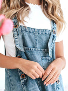 Lavinque Jumpsuit Salopette Large en Jean | Effet Usé | Style Décontracté et Vintage