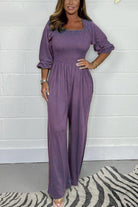 Lavinque Jumpsuit Violette / S Combinaison Élégante | Manches Longues | Confort et Style