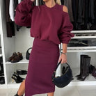 Lavinque out Rouge / S Ensemble Jupe et Pull | Chic & Confortable | Look Tendance