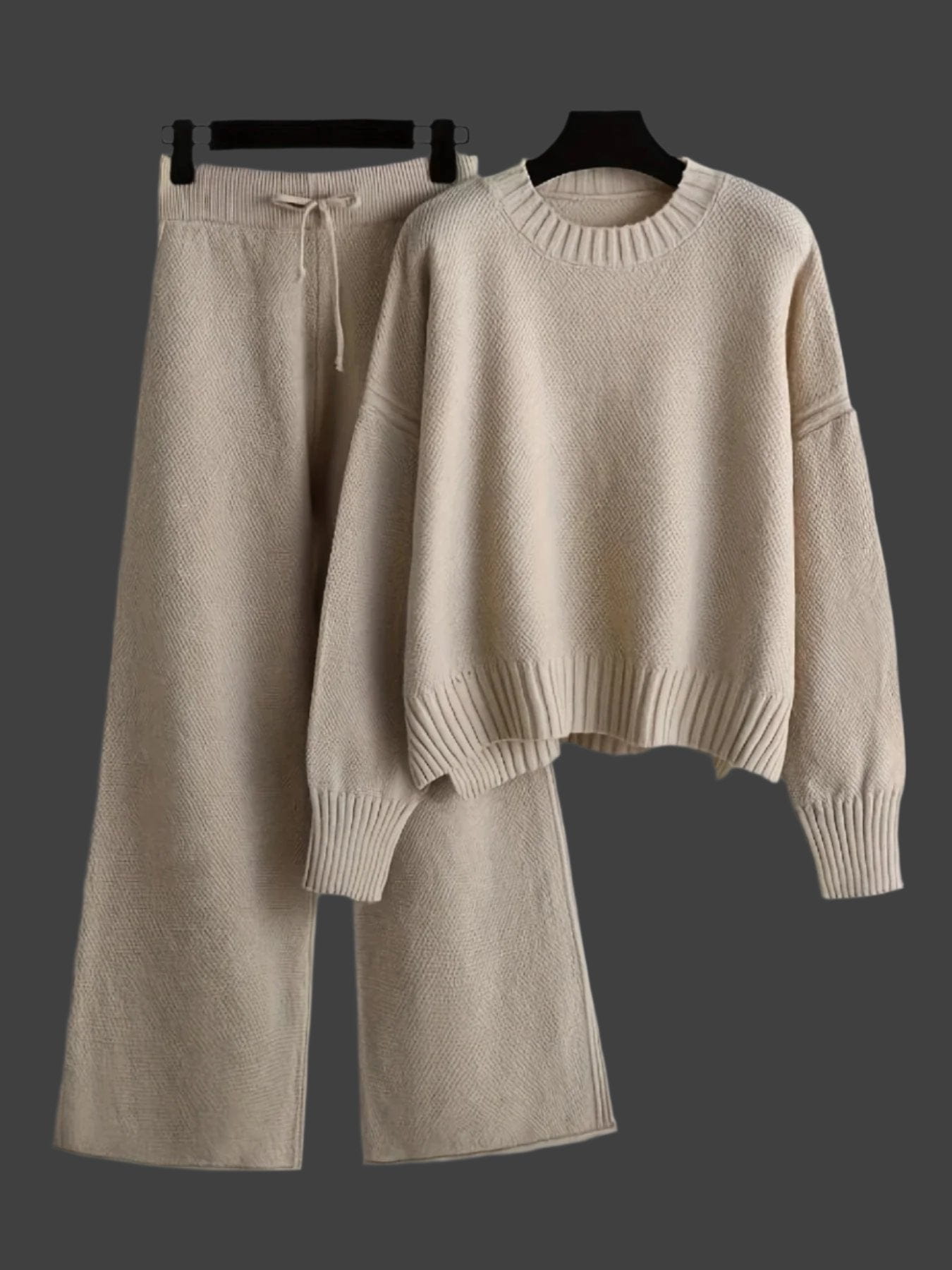Lavinque outfit set Abricot / S Ensemble Maille Automne-Hiver | Confortable | Chic Décontracté