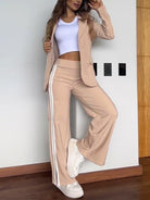 Lavinque outfit set Abricot / S Ensemble Veste & Pantalon Large | Sporty Chic | Confort et Élégance