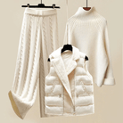 Lavinque outfit set Beige / S Ensemble Hiver 3 Pièces | Maille & Doudoune | Élégance Cosy