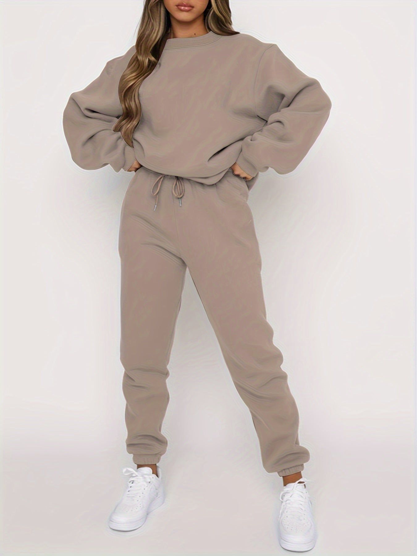 Lavinque Outfit set Beige / S Ensemble Jogging Basique | Chocolat Foncé | Confort Streetwear Essentiel