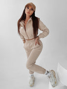 Lavinque outfit set Beige / S Ensemble Jogging Femme | Sport Chic & Confortable | Look Moderne