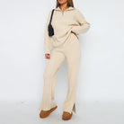 Lavinque outfit set Beige / S Ensemble Pull et Pantalon | Confort Absolu | Look Décontracté