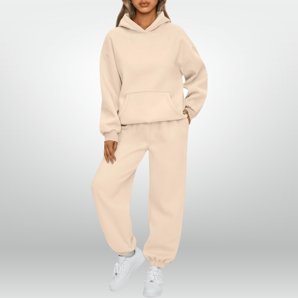 Lavinque outfit set Beige / S Ensemble Survêtement Femme | Hoodie & Jogging | Confort Absolu et Look Décontracté
